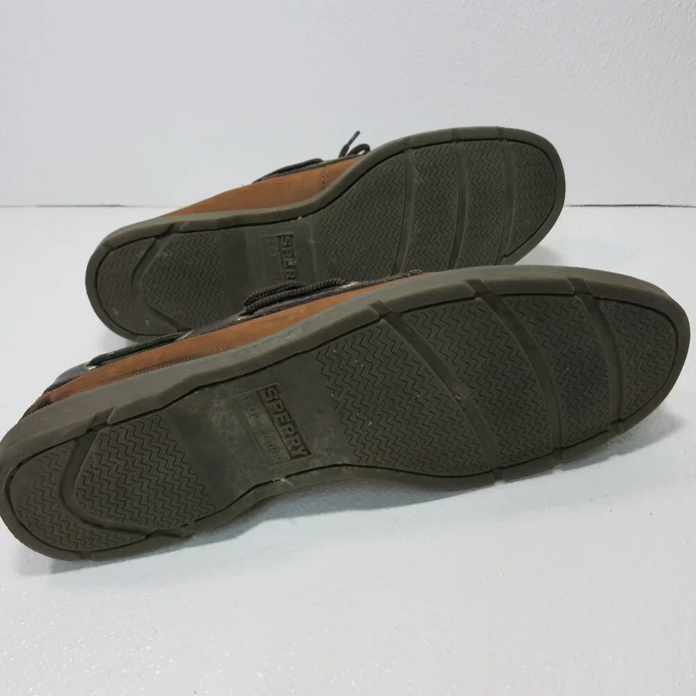 Sperry Top-Sider Two Tone Nubuck Leather Comfort Deck Boat Shoes Footwear 10 M